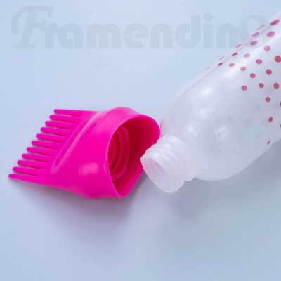 Picture of 3 Pack Root Comb Applicator Bottle with Graduated Scale Colorful Plastic Squeeze Bottle Applicator Brush for Hair Dye Home Salon-Multicolor