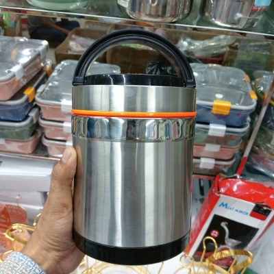 Picture of 1 pcs Multifunctional Stainless Steel Heat Preservation Portable Pot lunch box-Silver