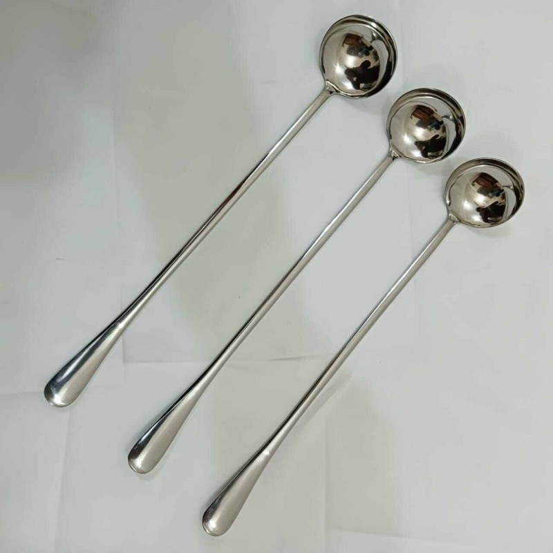 Picture of Lionel Long handle 2 pcs set pickling spoon stainless steel silver color mirror polish spoon best for cutlery 23 cm long-Silver