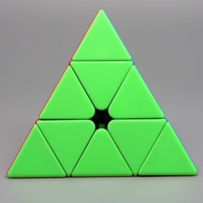 Picture of Pyramid Magic Cube 3x3 Cubo Magico WCA Competition Learning&Educational 3x3x3 Pyramid Puzzle Toys For Children with easy solution link-Multicolor