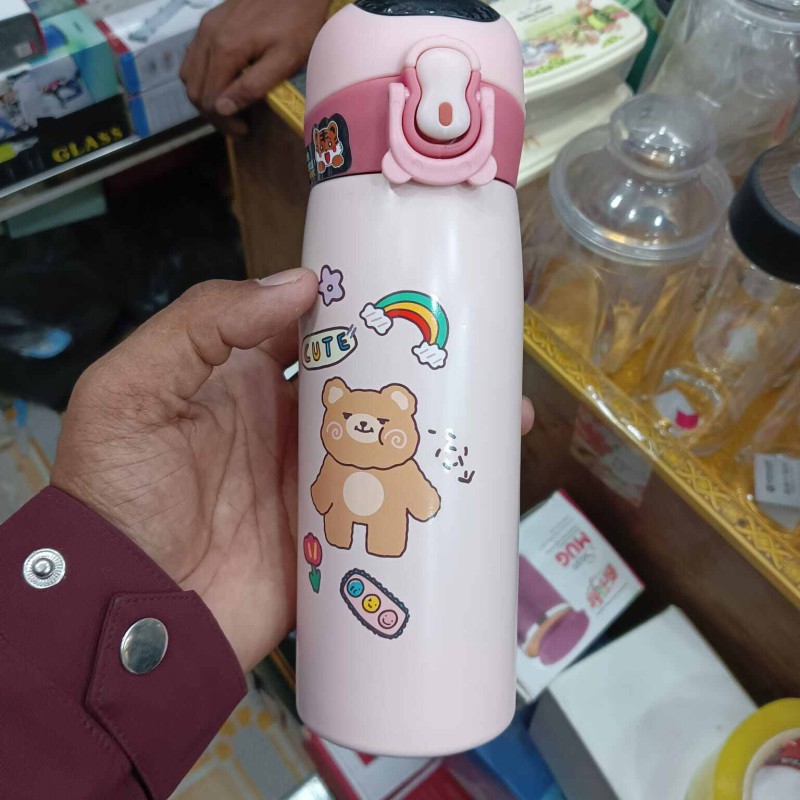 Picture of 1 pcs Stainless Steel Insulated Sipper Bottle Vacuum Hot & Cold Bottle With Temperature Display Multicolor-Multicolor