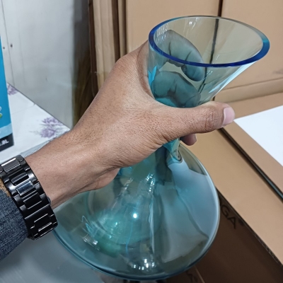 Picture of Whiskey Decanter Wine Decanter Crystal color Wine Decanter - 100% Hand Blown Lead-Free Crystal Glass Red Wine Carafe Wine Gift (Color : blue)-Blue