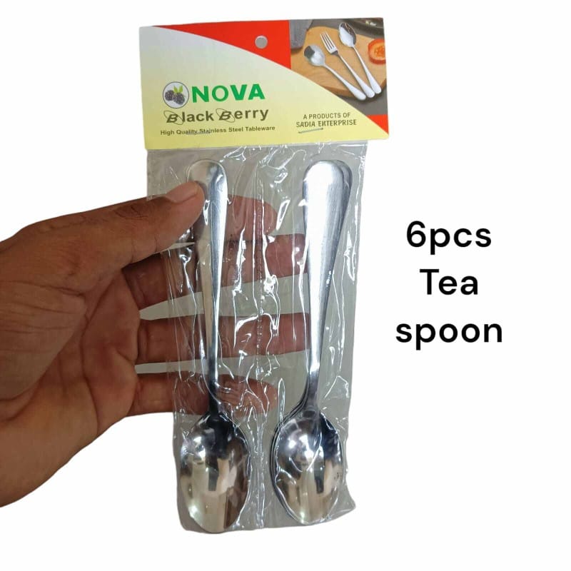 Picture of Nova-Tea Spoon 6 pcs set Stainless Steel mirror polish Shiny silver tea Spoons Silverware, silver Tea Spoon Set Sturdy Easy to Clean, Dishwasher Safe-Silver