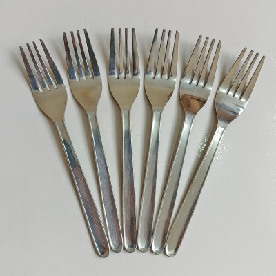 Picture of Rosy 12 pcs Stainless steel fork spoon silver for kitchen 15cm long best spoon for House, Kitchen, Travel, restaurant  etc-Silver