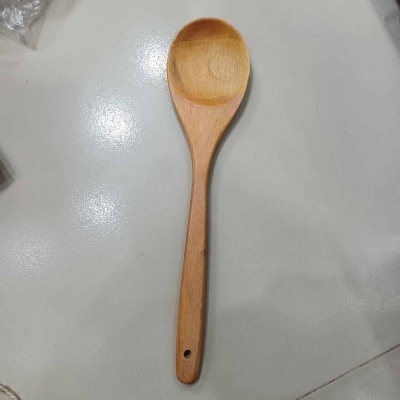 Picture of BROWN MAHOGINI WOOD SPOON / MAHOGINI WOOD LADLE / WOODEN CHAMMACH, For Home-Brown
