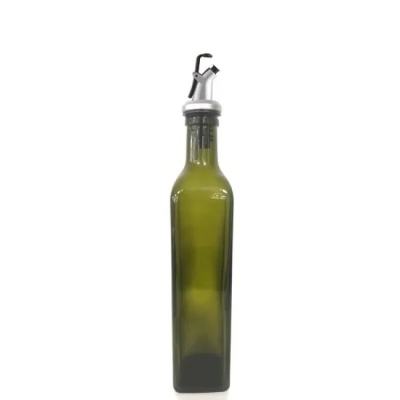 Picture of 1 pcs 500ml oil bottle and oil dispensir clear color and multicolor dispensir for kitchen uses oil dispensir-Green