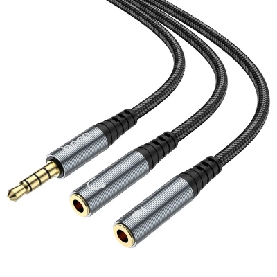Picture of Hoco UPA21 One Female to Dual Male 3.5mm Splitter Audio Cable - Black