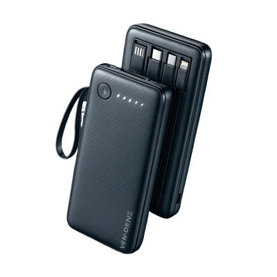Picture of VEN-DENS 4 in 1 POWERBANK 10000MAH WITH CABLE BLACK VD-PB058 - Black