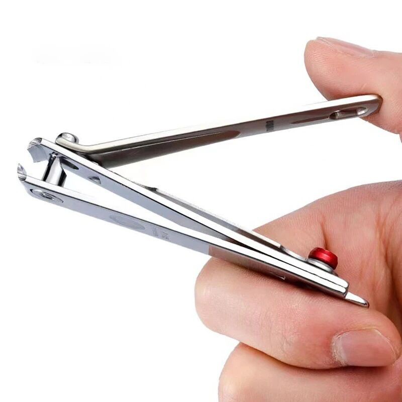 Picture of Big size 1PC Stainless Steel Nail Clippers With Anti-splash Cover Professional Pedicure Nail Care Trimmer Tool Toenail Cutters Manicure-Silver