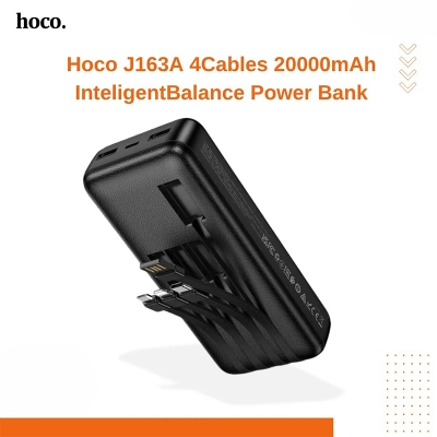 Picture of HOCO J163A Wonderful 20000 mAh Powerbank With 4cables - Black