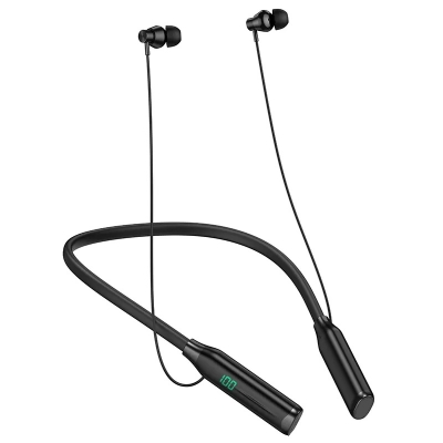 Picture of ES62 Plus 150 Hours Neckband Bluetooth Earphones| TF Card Support | Bluetooth 5.4 - Black