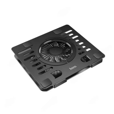 Picture of Hoco DH27 Metal Laptop Cooling Stand with LED Ambient Light 360° Rotation - Black