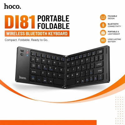 Picture of DI81 Portable Foldable Wireless Bluetooth Keyboard - Black