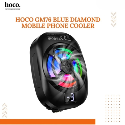 Picture of Hoco GM76 Blue Diamond Mobile Phone Cooler - Black