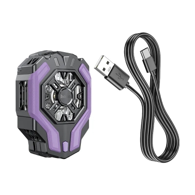 Picture of Hoco GM26 Ambitious Mobile Phone Cooling Fan - Black Purple
