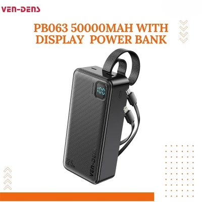Picture of VEN-DENS VD-PB063 50000mAh High Capacity Fast Charging Power Bank - Black