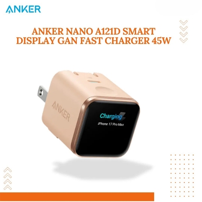 Picture of Anker Nano A121D Smart Display GaN Fast Charger - 45W - Orange