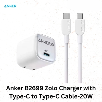 Picture of Anker B2699 Zolo Charger with Type-C to Type-C Cable-20W - White