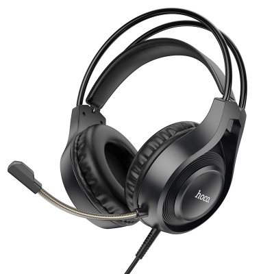 Picture of W106 Tiger Gaming Headphones – 50mm Drivers | Omnidirectional Mic | 2-in-1 Adapter - Black