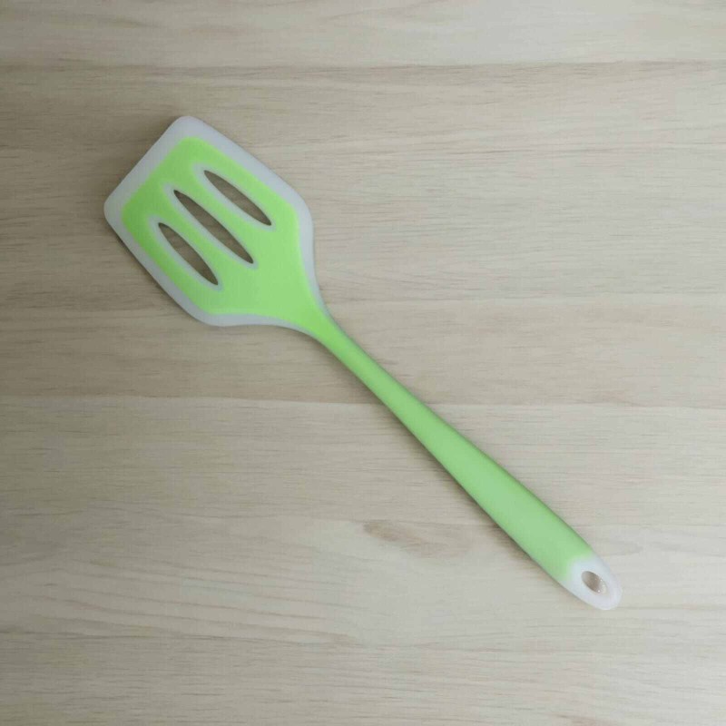 Picture of Korean Version Silicone Frying Pan Turner Spatula - Non-Stick Cooking Shovel, Multicolor, 1 Piece-Green