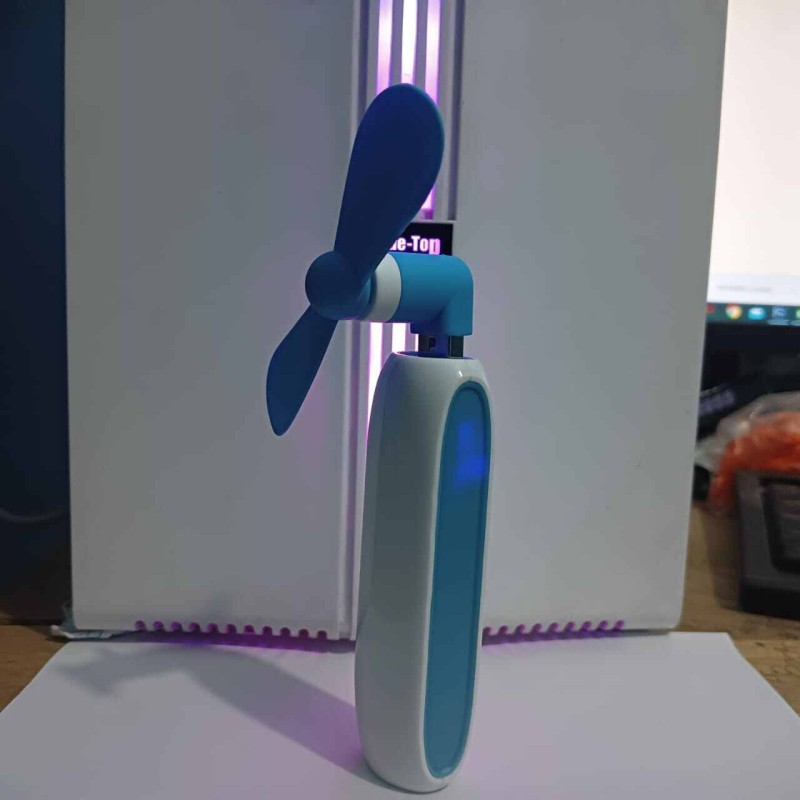 Picture of 1000mah power Bank and USB Fan for summer  best otg fan with power Bank mini otg Usb fan micro usb fan-Multicolor