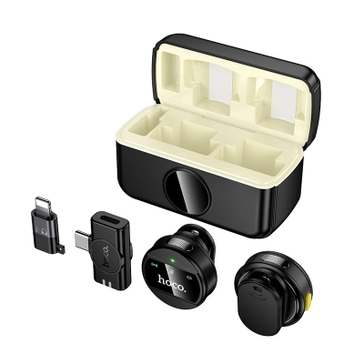 Picture of L22 Bright 2-in-1 Wireless Microphone (iPhone/Type-C) – ENC Noise Reduction, 2-in-1 Receiver, 5–6 Hours Use Time - Black