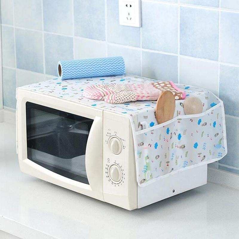 Picture of Microwave Oven Dust Cover Waterproof Oven Cover Kitchen European Oil-proof Cover Cloth-Multicolor