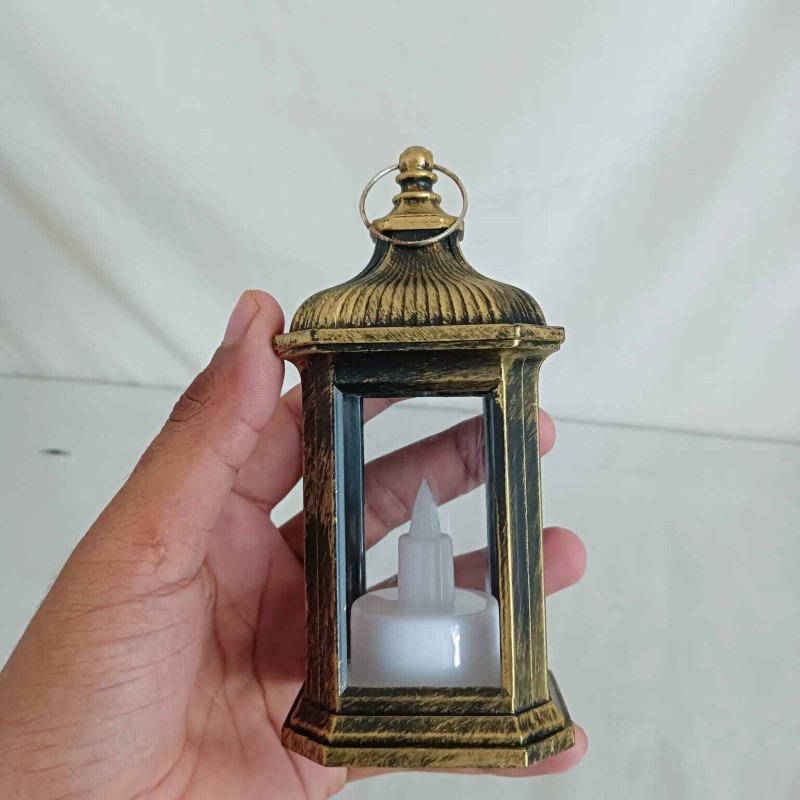 Picture of "14cm Battery Operated Christmas Lantern - Multi-Color Lighted Wind Lamp | Ideal for Ramadan Kareem and Home Decor"-Multicolor