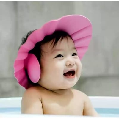 Picture of 1 pcs Adjustable Baby Shower Cap Newborn Hair Washing Cap Kids Hearing Protection Children Safe Shampoo Shield Bathing Head Cover-Multicolor