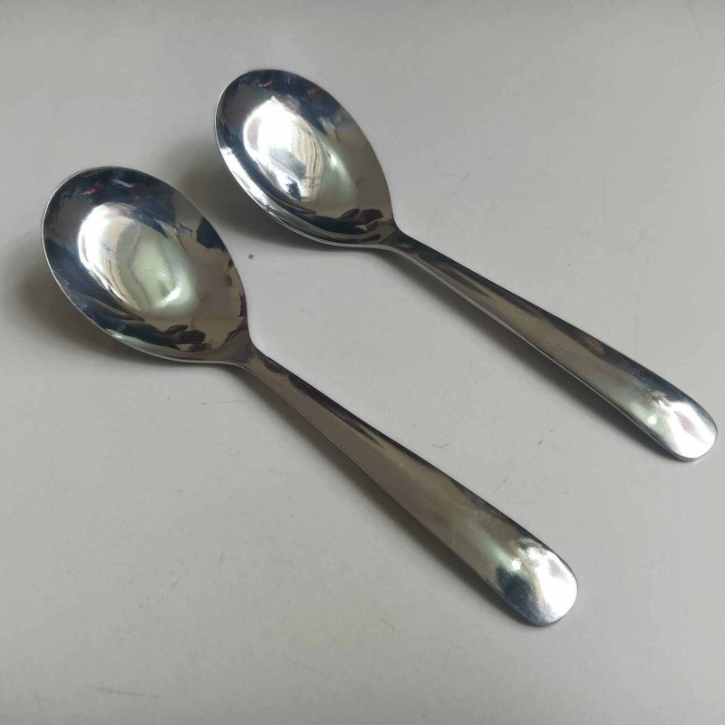 Picture of Lionel 2 pcs set Sup Spoon Lionel Thai Chinese Stainless Steel Soup Spoons 16 cm Long Big Size-Silver