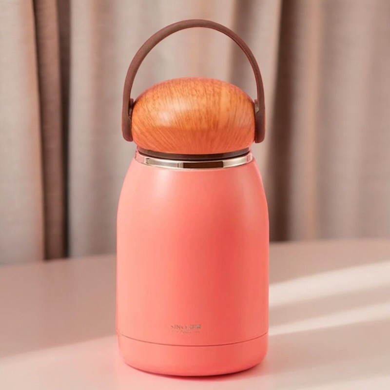 Picture of Portable Pink Thermal Cup, 300ml Vacuum Flask, 304 Stainless Steel Insulated Coffee Mug-Pink