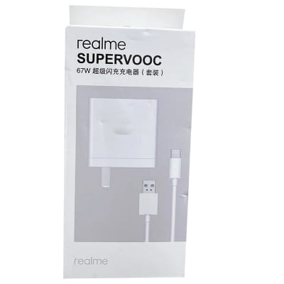 Picture of Realme 67W SuperVOOC Adapter With Cable For Realme 12 11 Pro+ GT NEO 2 3 GT2 - Bright White