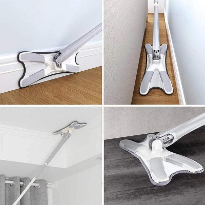 Picture of Mmagic Rotating Flat Mop for Home Easy Cleaning Attachment 360° Rotation-White