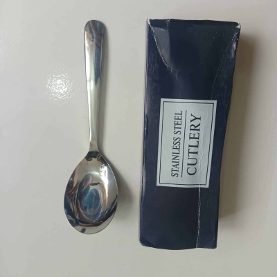 Picture of Lionel 1 pcs Sup Spoon Lionel Thai Chinese Stainless Steel Soup Spoons 16 cm Long Big Size-Silver