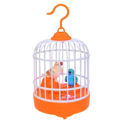 Picture of Sound Control Singing Bird Toy Simulation Bird Cage Creative Kid Electronic Toy-Blue