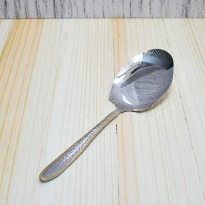 Picture of 11 Inch Rice Serving Spoon - Stainless Steel with Mirror Polish Finish, Non-Magnetic Design for Easy Handling, Ideal for Cooking-Silver
