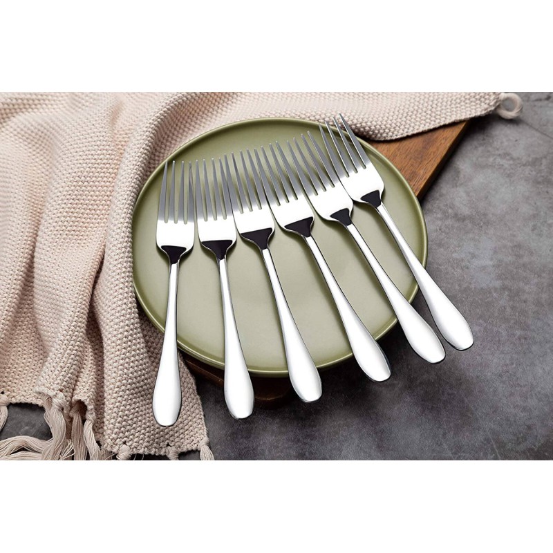 Picture of 6pcs Stainless Steel  Spoons Mini Coffee fork spoon 15cm-Silver