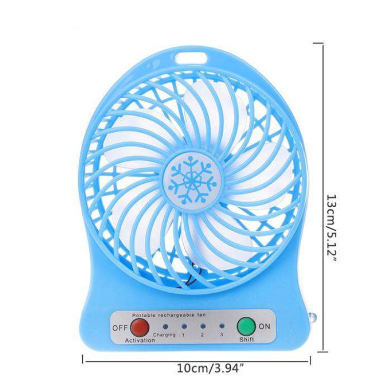 Picture of 1 pcs Portable Mini USB Fan Small Desk Pocket Handheld Air Rechargeable 18650 Battery Cooler 3-Gear Fan for Home office-Multicolor