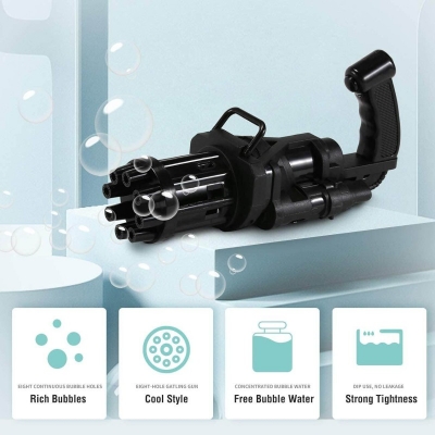 Picture of Bubble Machine  Cool Toys & Gift for Kids, Gatling Bubble Gun for Toddlers, Automatic Gatling Bubble Machine Gun, Newly Outdoor Bubble Toys for Boys and Girls-Black