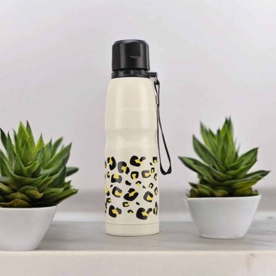 Picture of White Stainless Steel Vacuum Tumbler for Coffee Tea, Thermal Bottle for Bike, Travel Cup-White