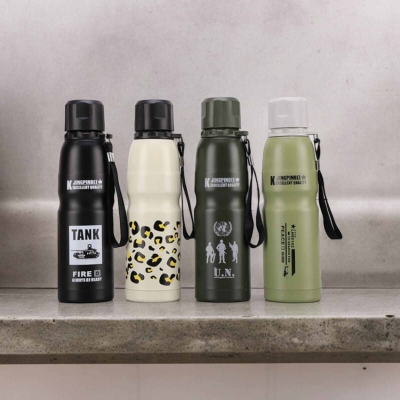 Picture of Multicolor Stainless Steel Vacuum Tumbler for Coffee Tea, Thermal Bottle for Bike, 1 pcs Travel Cup-Multicolor