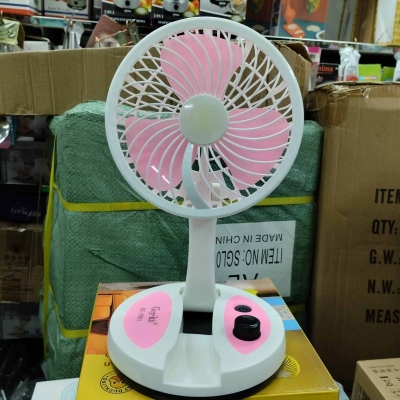 Picture of 1 PCS Multicolor Electricity Rechargeable Mini FOLDING Fan With LED Light KC- 5811-Multicolor