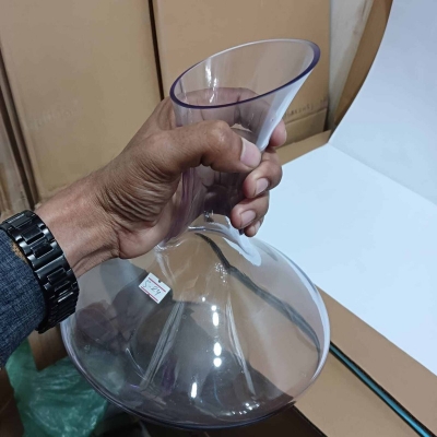 Picture of Whiskey Decanter Wine Decanter Crystal color Wine Decanter - 100% Hand Blown Lead-Free Crystal Glass Red Wine Carafe Wine Gift (Color : purple)-Purple