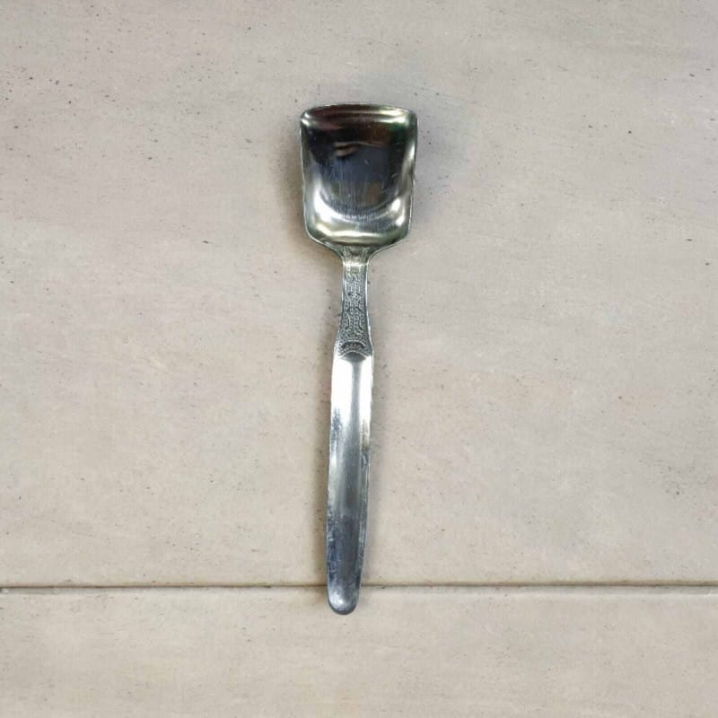 Picture of 1 pcs 22cm Square Shape Stainless Steel Serving Spoon, Silver Kitchen Tool-Silver