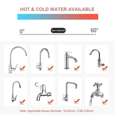 Picture of Retractable Kitchen Tap Filter - 360-Degree Adjustable Faucet Nozzle Softener Water Filtration-Multicolor