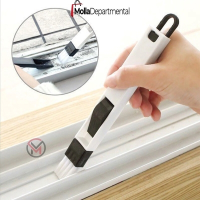 Picture of Window Groove Cleaning Brush Home Cleaning Tools Windows Slot Cleaner Brush Keyboard Nook Cranny Dust Shovel Track Cleaner-White