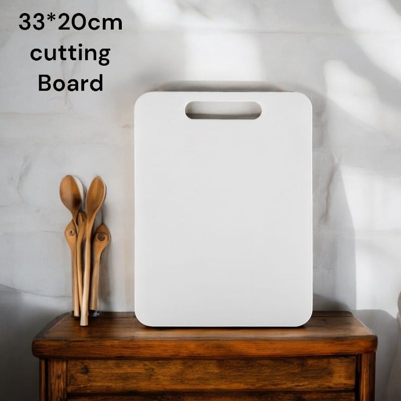 Picture of "1-Piece White Cutting Board, 33*20cm, Antibacterial Plastic - Professional-Grade Kitchen Tool for Precise and Safe Food Prep"-White