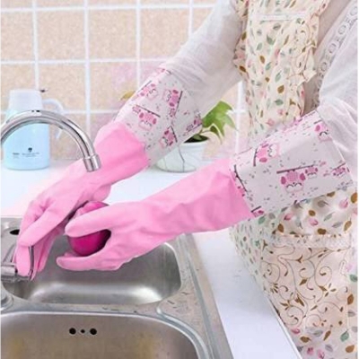 Picture of Reusable Free Size Hand Gloves for Kitchen,-Multicolor