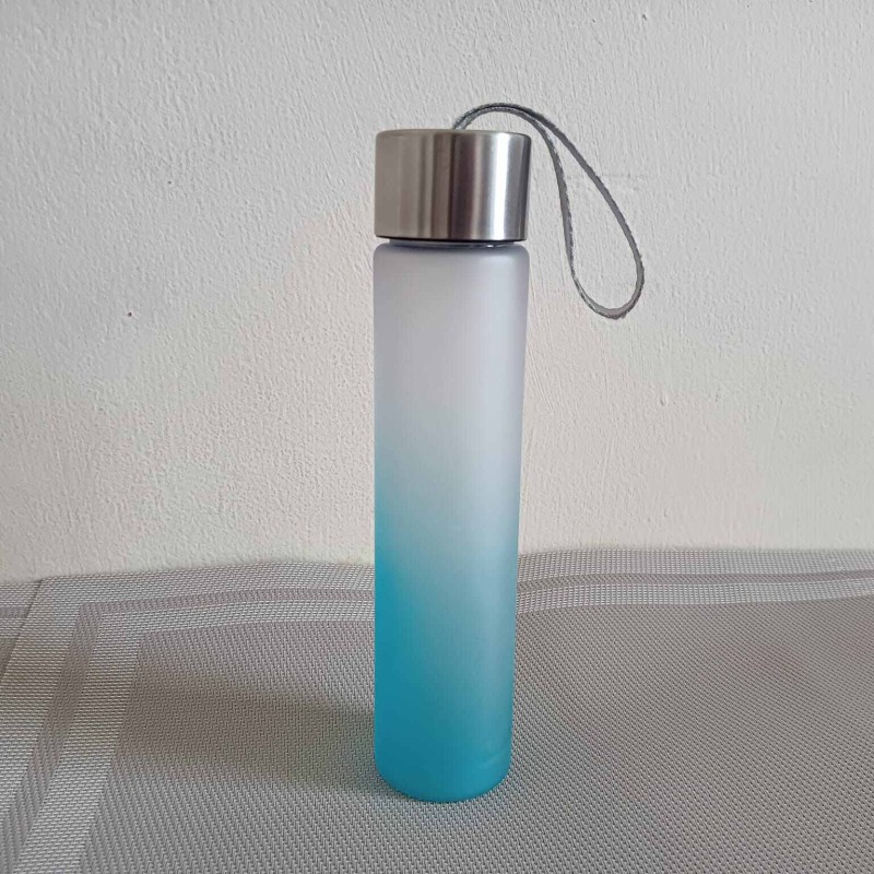 Picture of 1pc 300ml  capacity Dable gradient PC water bottle, for home and travel outdoor use-Multicolor