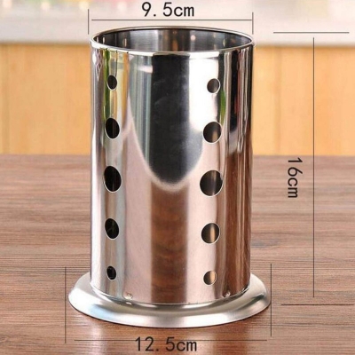 Picture of 1 pcs Stainless Steel Settling Cage Spoon Box Straw Durable Convenient Practical and Useful-Silver